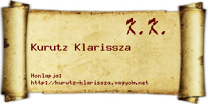Kurutz Klarissza névjegykártya